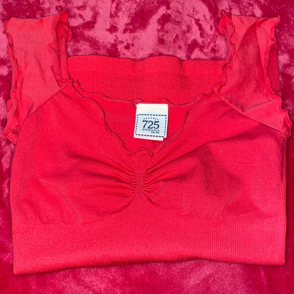 Coral Ruffled Women's Tank Top - Picture 13 of 13